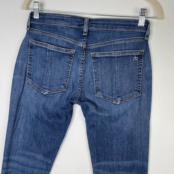 Rag and Bone Cate Mid Rise Skinny Jeans Women’s Size 26 Frayed - Picture 4 of 9